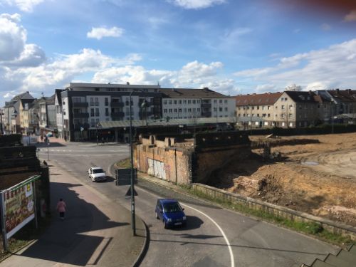 2018 Blick von der Bahnhofsbrücke Richtung Innenstadt